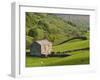 Typical Stone Barns Near Keld in Swaledale, Yorkshire Dales National Park, Yorkshire, England-John Woodworth-Framed Photographic Print