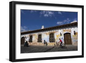 Typical street, Antigua, UNESCO World Heritage Site, Guatemala, Central America-Peter Groenendijk-Framed Photographic Print