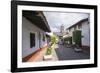 Typical street, in the distance the Parroquia de San Francisco de Assisi, Valle de Bravo, Mexico, N-Peter Groenendijk-Framed Photographic Print