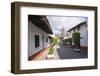 Typical street, in the distance the Parroquia de San Francisco de Assisi, Valle de Bravo, Mexico, N-Peter Groenendijk-Framed Photographic Print