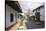 Typical street, in the distance the Parroquia de San Francisco de Assisi, Valle de Bravo, Mexico, N-Peter Groenendijk-Stretched Canvas