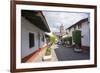 Typical street, in the distance the Parroquia de San Francisco de Assisi, Valle de Bravo, Mexico, N-Peter Groenendijk-Framed Photographic Print