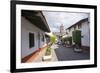 Typical street, in the distance the Parroquia de San Francisco de Assisi, Valle de Bravo, Mexico, N-Peter Groenendijk-Framed Photographic Print