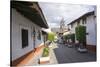 Typical street, in the distance the Parroquia de San Francisco de Assisi, Valle de Bravo, Mexico, N-Peter Groenendijk-Stretched Canvas