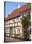 Typical Street of Pastel Houses, Aeroskobing, Aero, Denmark, Scandinavia, Europe-Ken Gillham-Stretched Canvas