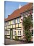 Typical Street of Pastel Houses, Aeroskobing, Aero, Denmark, Scandinavia, Europe-Ken Gillham-Stretched Canvas