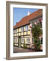 Typical Street of Pastel Houses, Aeroskobing, Aero, Denmark, Scandinavia, Europe-Ken Gillham-Framed Photographic Print