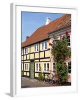 Typical Street of Pastel Houses, Aeroskobing, Aero, Denmark, Scandinavia, Europe-Ken Gillham-Framed Photographic Print