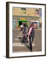 Typical Street Scene, Gonder, Gonder Region, Ethiopia, Africa-Gavin Hellier-Framed Photographic Print