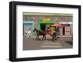 Typical Street Scene, Gonder, Gonder Region, Ethiopia, Africa-Gavin Hellier-Framed Premium Photographic Print