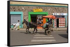Typical Street Scene, Gonder, Gonder Region, Ethiopia, Africa-Gavin Hellier-Framed Stretched Canvas