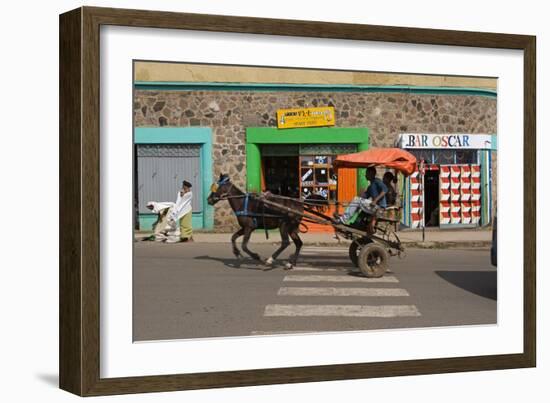 Typical Street Scene, Gonder, Gonder Region, Ethiopia, Africa-Gavin Hellier-Framed Photographic Print