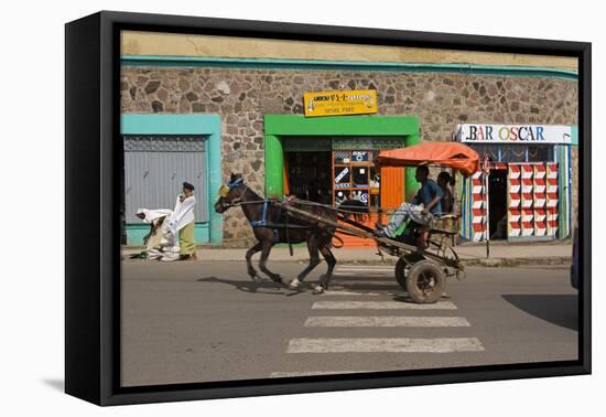 Typical Street Scene, Gonder, Gonder Region, Ethiopia, Africa-Gavin Hellier-Framed Stretched Canvas