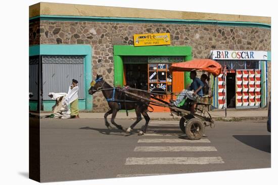 Typical Street Scene, Gonder, Gonder Region, Ethiopia, Africa-Gavin Hellier-Stretched Canvas