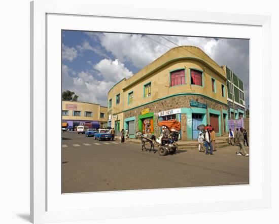 Typical Street Scene in Gonder, Gonder, Gonder Region, Ethiopia, Africa-Gavin Hellier-Framed Photographic Print