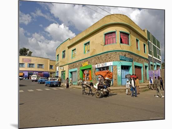 Typical Street Scene in Gonder, Gonder, Gonder Region, Ethiopia, Africa-Gavin Hellier-Mounted Photographic Print