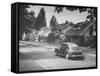 Typical Street Scene-Peter Stackpole-Framed Stretched Canvas