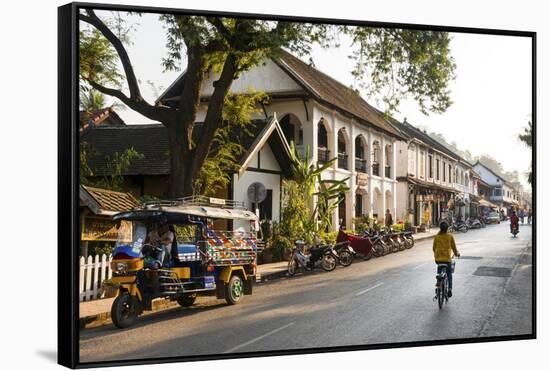 Typical Street Sscene, Luang Prabang, Laos, Indochina, Southeast Asia, Asia-Jordan Banks-Framed Stretched Canvas