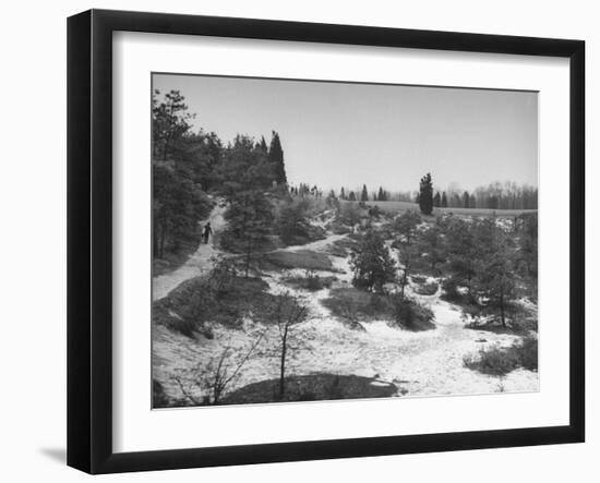 Typical Terrain on Pine Valley Golf Course, Where Masters Golf Tournament Is Being Held-null-Framed Photographic Print