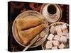 Typical Turkish Desserts - Baklava, Loukoumi (Turkish Delight), and Turkish Coffee, Turkey, Eurasia-Michael Short-Stretched Canvas