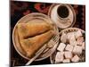 Typical Turkish Desserts - Baklava, Loukoumi (Turkish Delight), and Turkish Coffee, Turkey, Eurasia-Michael Short-Mounted Photographic Print