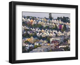 Typical Victorian Houses in San Francisco, California, USA-Gavin Hellier-Framed Photographic Print