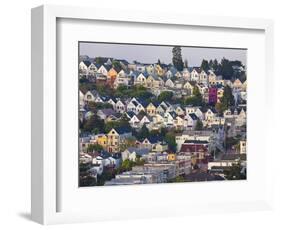 Typical Victorian Houses in San Francisco, California, USA-Gavin Hellier-Framed Photographic Print