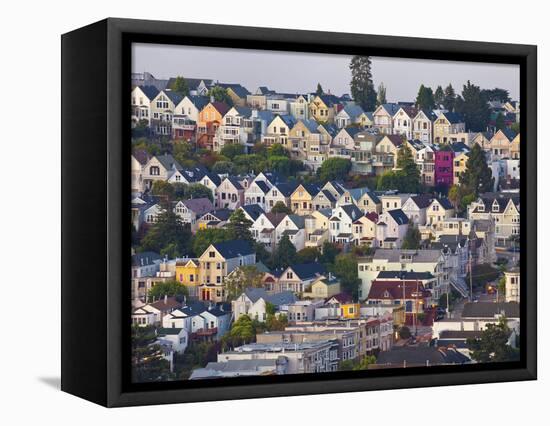 Typical Victorian Houses in San Francisco, California, USA-Gavin Hellier-Framed Stretched Canvas