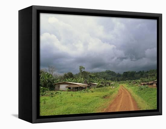 Typical Village in Western Cameroon, Africa-Julia Bayne-Framed Stretched Canvas