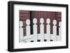 Typical white picket fence, Shaker Village of Pleasant Hill, Harrodsburg, Kentucky-Adam Jones-Framed Photographic Print