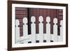 Typical white picket fence, Shaker Village of Pleasant Hill, Harrodsburg, Kentucky-Adam Jones-Framed Photographic Print