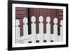 Typical white picket fence, Shaker Village of Pleasant Hill, Harrodsburg, Kentucky-Adam Jones-Framed Photographic Print