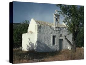 Typical Whitewashed Church Near Kritsa, Crete, Greek Islands, Greece, Europe-Short Michael-Stretched Canvas