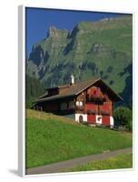 Typical Wooden Chalet with Colourful Shutters, Grindelwald, Bern, Switzerland, Europe-Tomlinson Ruth-Framed Photographic Print