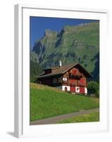 Typical Wooden Chalet with Colourful Shutters, Grindelwald, Bern, Switzerland, Europe-Tomlinson Ruth-Framed Photographic Print