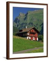 Typical Wooden Chalet with Colourful Shutters, Grindelwald, Bern, Switzerland, Europe-Tomlinson Ruth-Framed Photographic Print