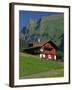 Typical Wooden Chalet with Colourful Shutters, Grindelwald, Bern, Switzerland, Europe-Tomlinson Ruth-Framed Photographic Print