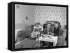 Typical Working Class Living Room Scene with Family, 11 July 1962-Michael Walters-Framed Stretched Canvas