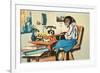 Typing Chimpanzee-null-Framed Premium Giclee Print