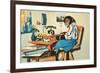 Typing Chimpanzee-null-Framed Premium Giclee Print