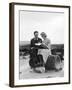 Typing on the Beach-null-Framed Photographic Print