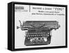 Typo, Typewriter Advertisement, 20th Century-null-Framed Stretched Canvas
