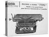 Typo, Typewriter Advertisement, 20th Century-null-Stretched Canvas