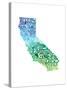 Typographic California Cool-CAPow-Stretched Canvas