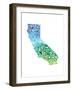 Typographic California Cool-CAPow-Framed Art Print