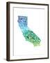 Typographic California Cool-CAPow-Framed Art Print