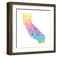 Typographic California Spring-CAPow-Framed Art Print