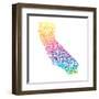 Typographic California Spring-CAPow-Framed Art Print