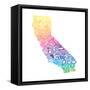 Typographic California Spring-CAPow-Framed Stretched Canvas