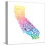 Typographic California Spring-CAPow-Stretched Canvas